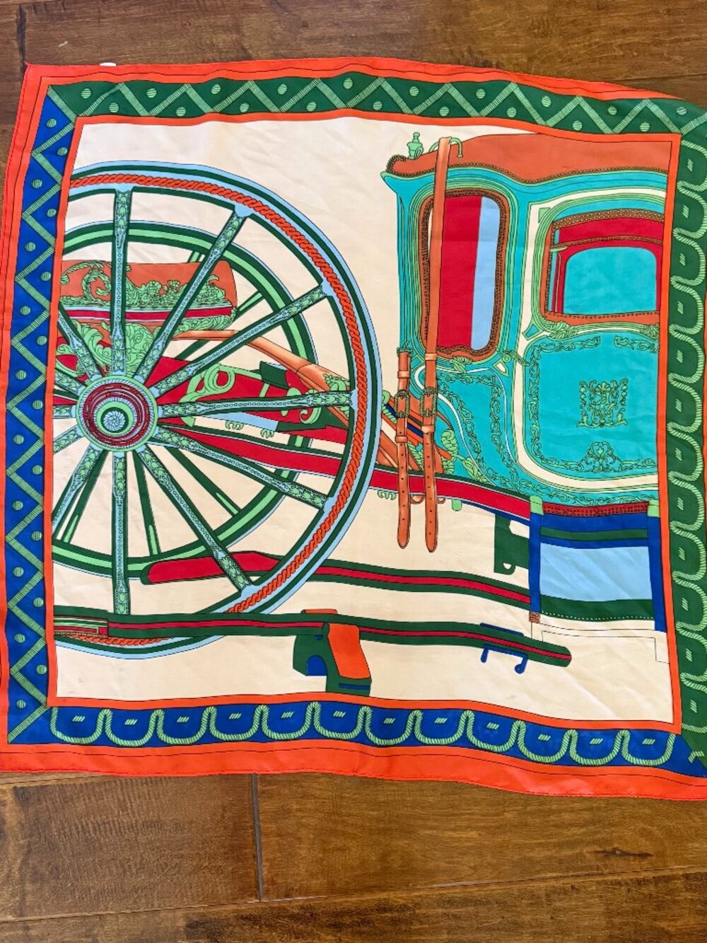 Hermès La Berline Bayadère Silk Scarf